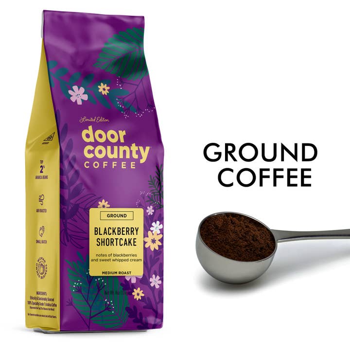 8oz Blackberry Marie Specialty SPRING Flavored Kaffe for engroshandel hos Door County Coffee