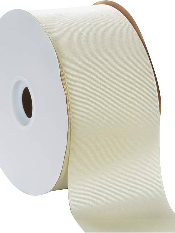 Grosgrain Antique White 3" x 50 Yards for wholesale by Berwick Offray Ribbon