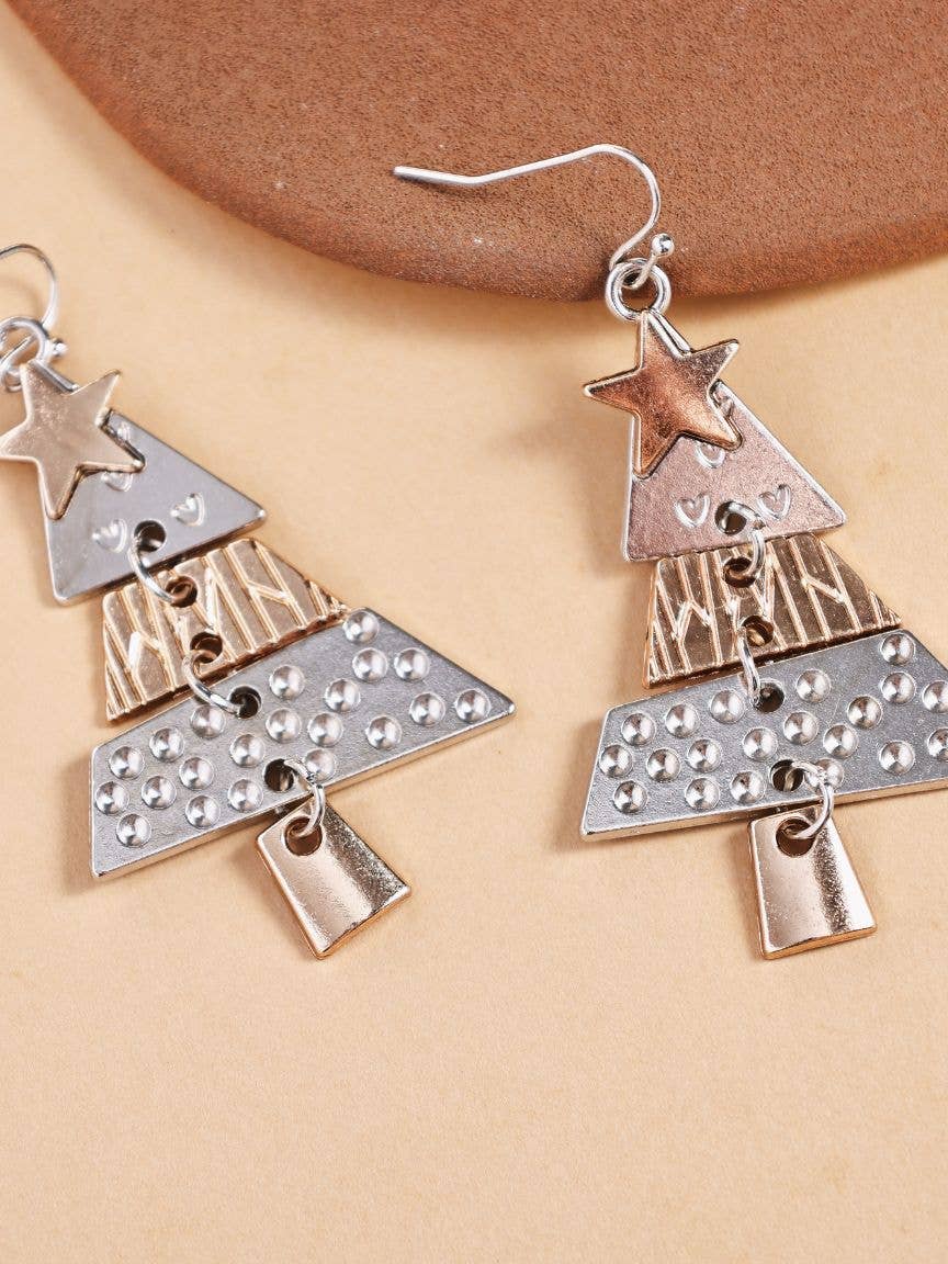 Revelari - Wholesale Dangle Earrings - Festive Christmas Tree Drop Earrings2