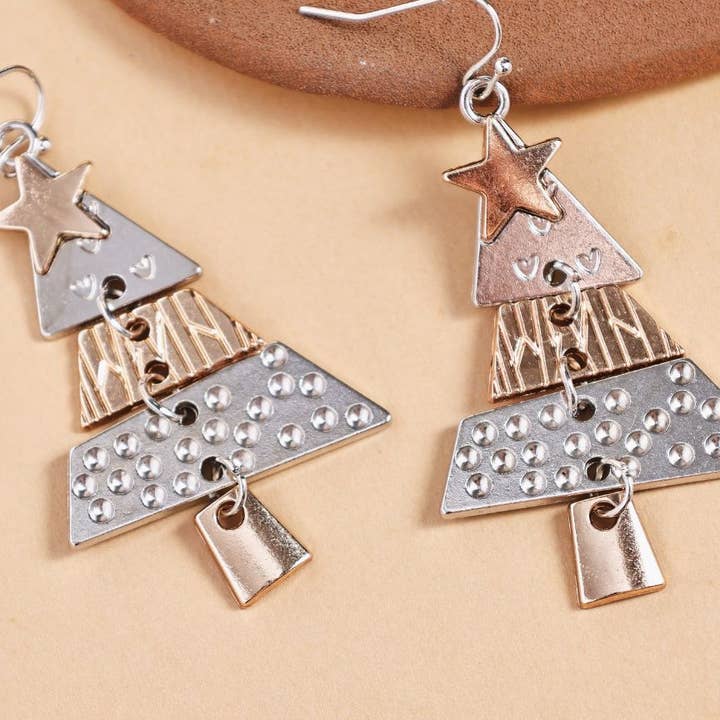 Revelari - Wholesale Dangle Earrings - Festive Christmas Tree Drop Earrings2
