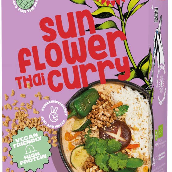 Sunflower Family - Wholesale Shelf Stable Prepared Meal - sunflowerCURRY - Sunflower Mince "Thai Curry" organic