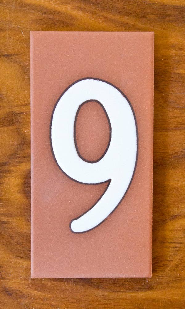 Carly Quinn Designs - Wholesale Outdoor Sign - Terra Cotta Plain Individual 3x6 House Number Tiles9