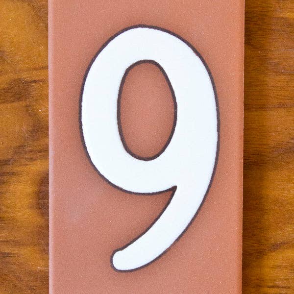 Carly Quinn Designs - Wholesale Outdoor Sign - Terra Cotta Plain Individual 3x6 House Number Tiles9