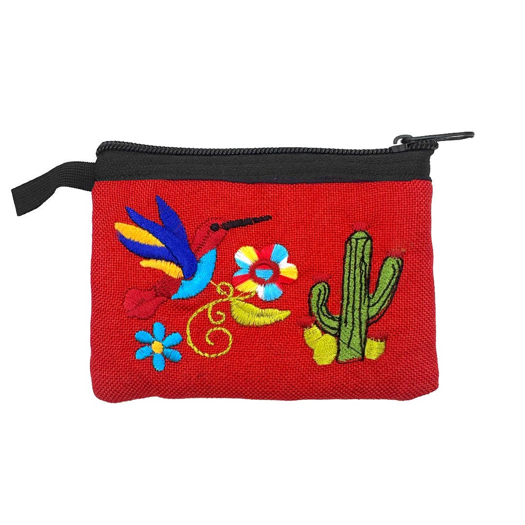Pichincha - Wholesale Coin Purse - Women's - Embroidered Desert Cactus Ecuadorian Coin Purse Pouch3