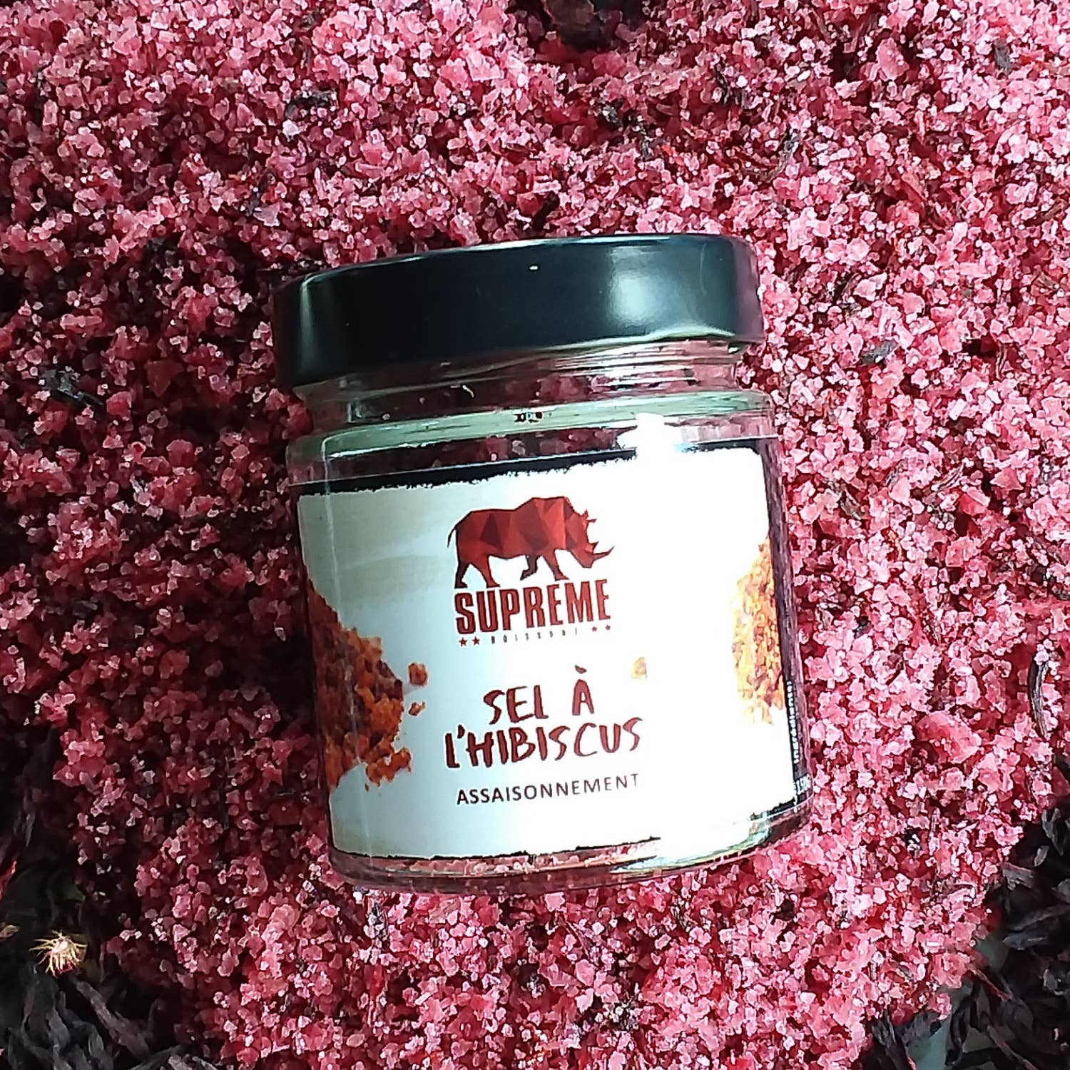 SUPRÊME BOISSONS – Großhandel Salz – HIBISKUS-SALZ - 150 g - BIO