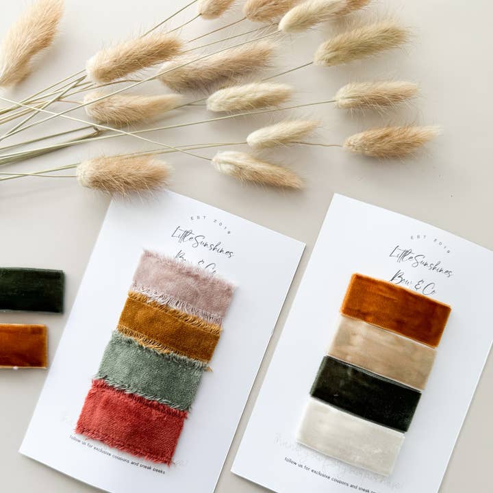 Little Sunshines Bow & Co - Wholesale Hair Clip - Kids - Velvet & Fringe Snap Clip Sets- Set of 43