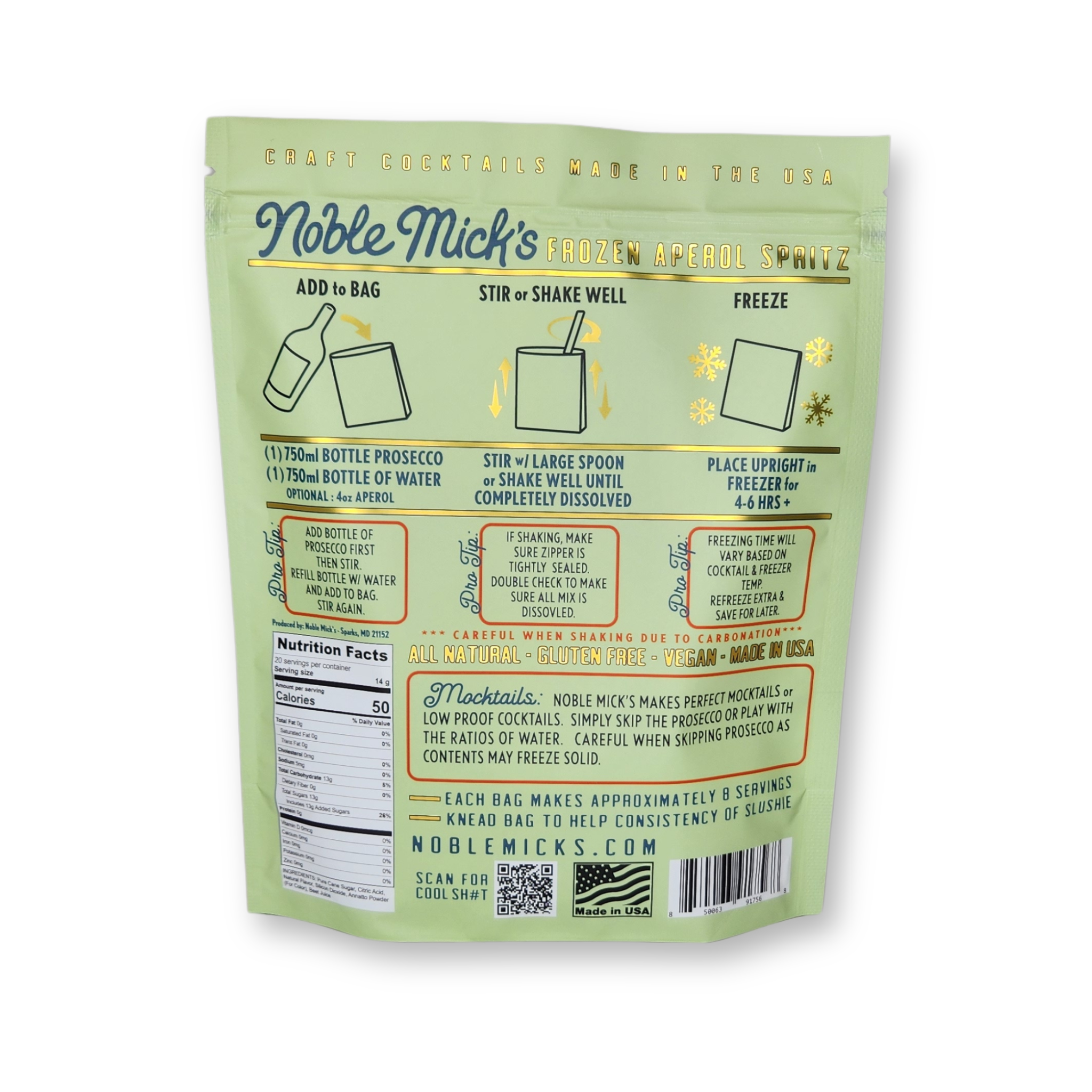 Noble Mick's - Craft Beverage Company - Wholesale Cocktail Mix/Syrup - Aperol Spritz Frozen Cocktail2