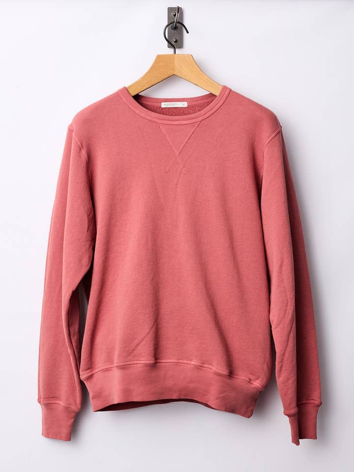 French Terry Sweatshirt - Faded Red for wholesale by Grown and Sewn