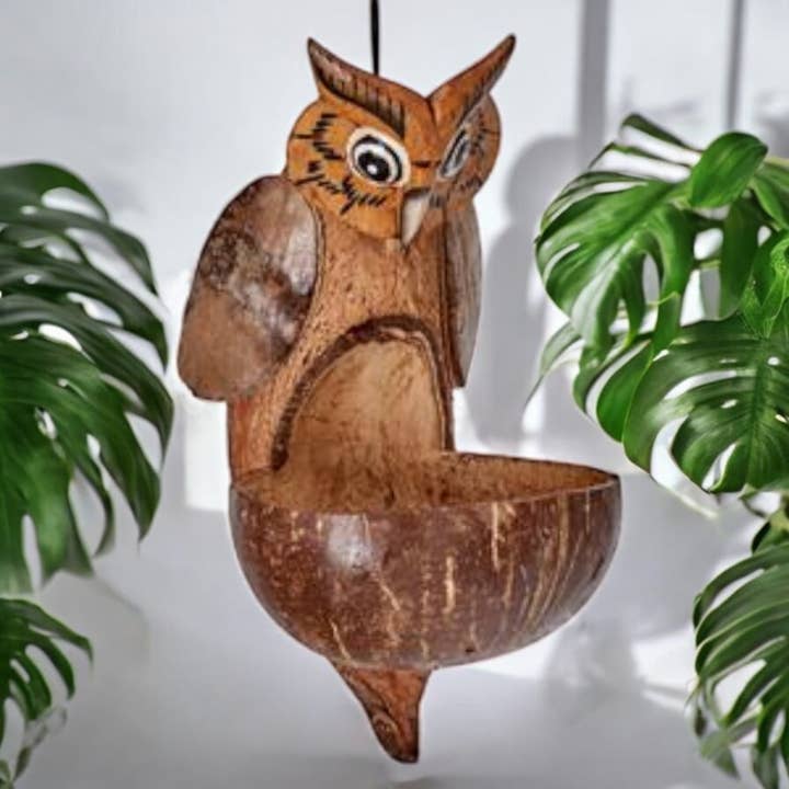 Comedero para pájaros búho para venta al por mayor de Minster Stylish Living Ltd