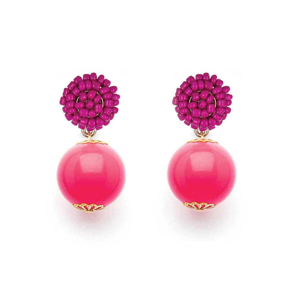 Fornash - Wholesale Dangle Earrings - Seed Bead Earrings - Candy - Pink2