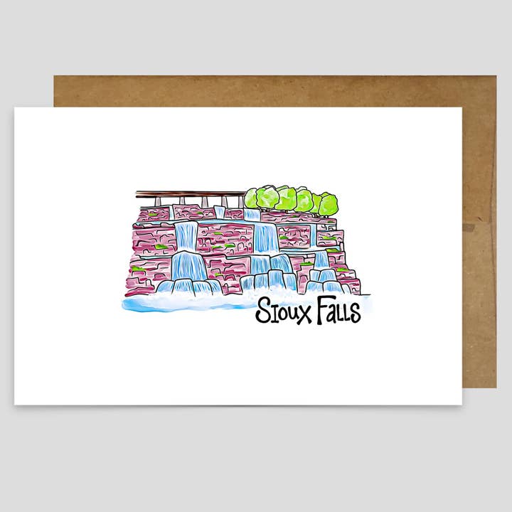 Sioux Falls, South Dakota Falls Park 2 - Gratulationskort för wholesale av Kevin & Kaia