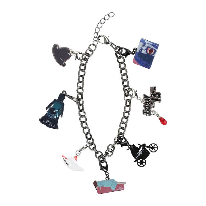 Bioworld Merchandising - Wholesale Charm/Dangle Bracelet - 13 Days of Classic Horror Bracelet with Mystery Charms