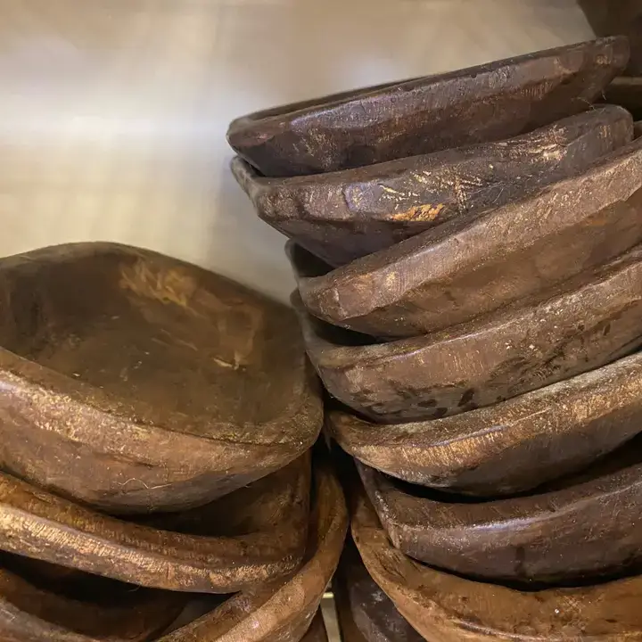 Stash Style - Wholesale Decorative Plate/Dish/Bowl - Hand Carved Wooden Bowl 2