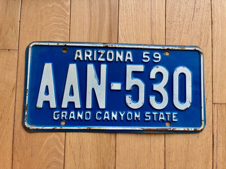 Targa dell'Arizona del 1959 - MVD YOM Chiaro per la vendita all'ingrosso da parte di RusticPlates