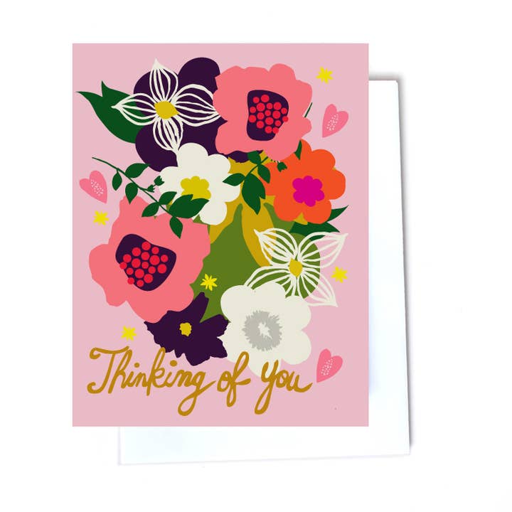 Thinking Of You Card for wholesale by Elizabeth Grubaugh