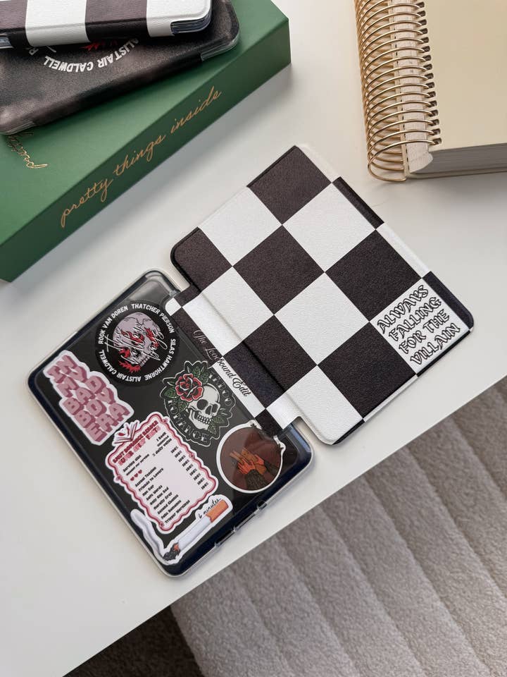 Always falling for the Villain Clear Back Kindle Case for wholesale by The Lovebound Edit