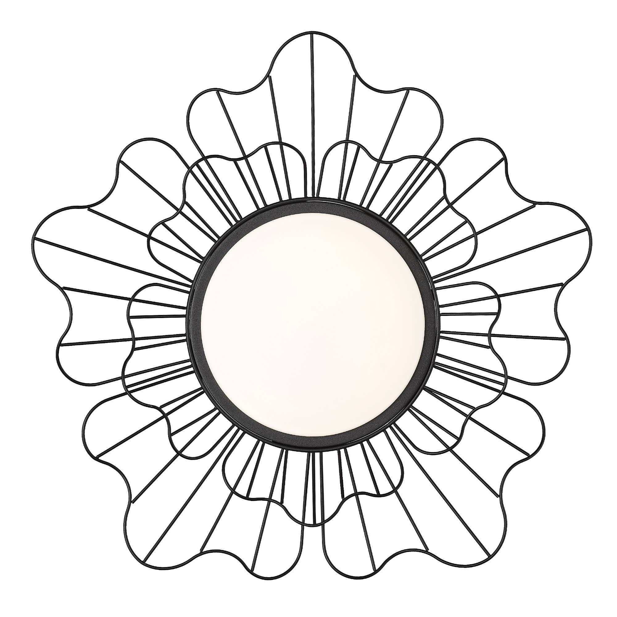 Golden Lighting - Wholesale Chandelier/Hanging Light - Yasmin NB Flush Mount - 24" in Natural Black with Opal Glass4