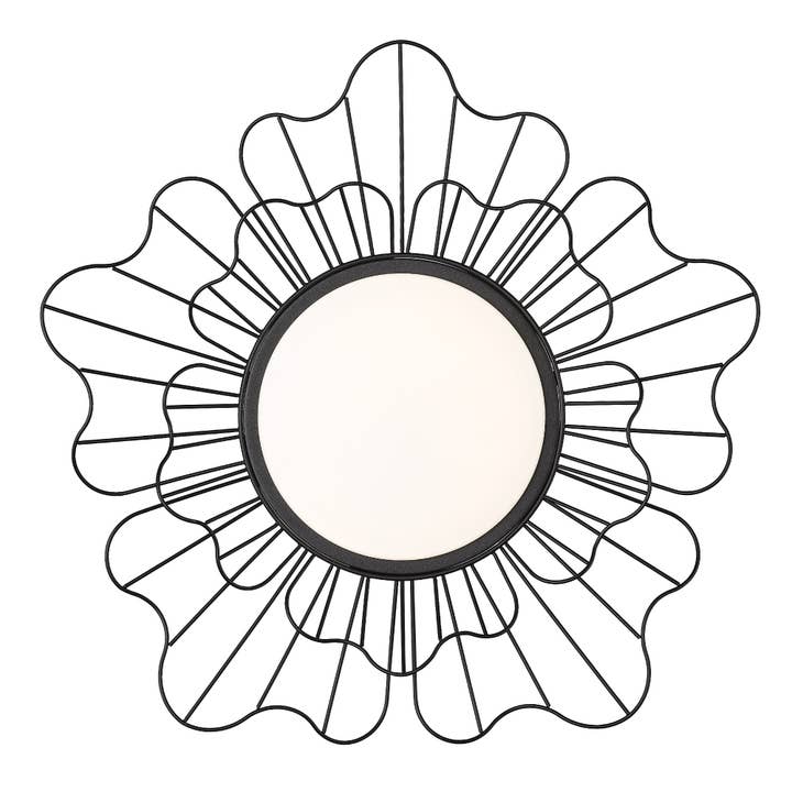 Golden Lighting - Wholesale Chandelier/Hanging Light - Yasmin NB Flush Mount - 24" in Natural Black with Opal Glass4