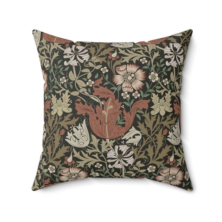 Kunstlederkissen inspiriert von William Morris - Compton Kollektion (Moor Cottage) für den Großhandel von Willy Morris Home Emporium