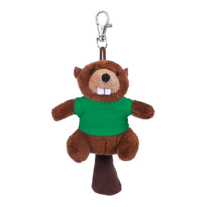 Plushland - Wholesale Keychain - Unisex - 4" Keychain - Beaver with customized shirt10