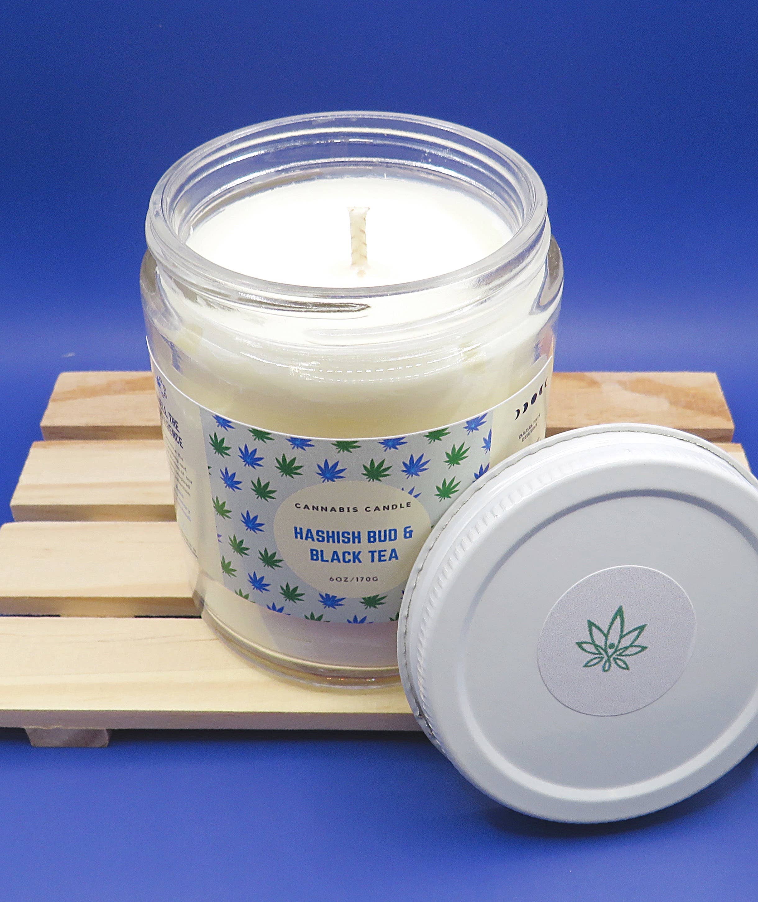 Daralyn's Designs – Vela em jarro/copo por atacado – Vela de cannabis | 6oz | Cera de cânhamo16