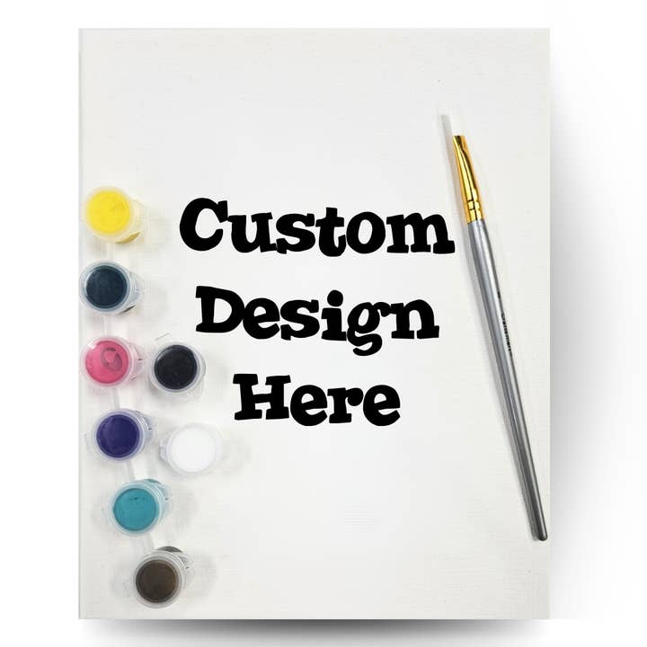 Custom - DIY Canvas Paint Kit - Includes Paint & Brush for wholesale by Painted Grape