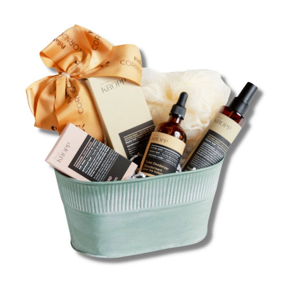 Exotic Rose Spa Gift Basket - 13 Piece Self Care Set