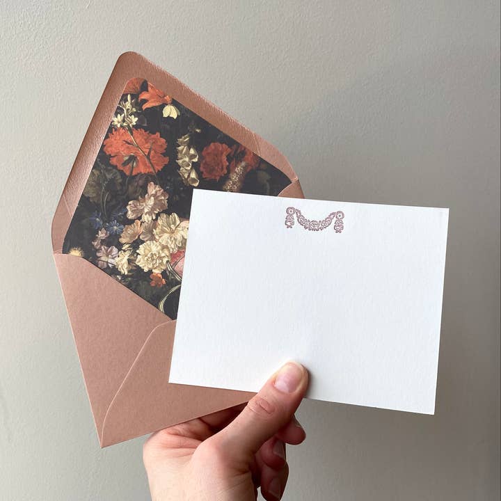 Moody Florals Letterpress Stationery Pack for wholesale by The Happy Envelope