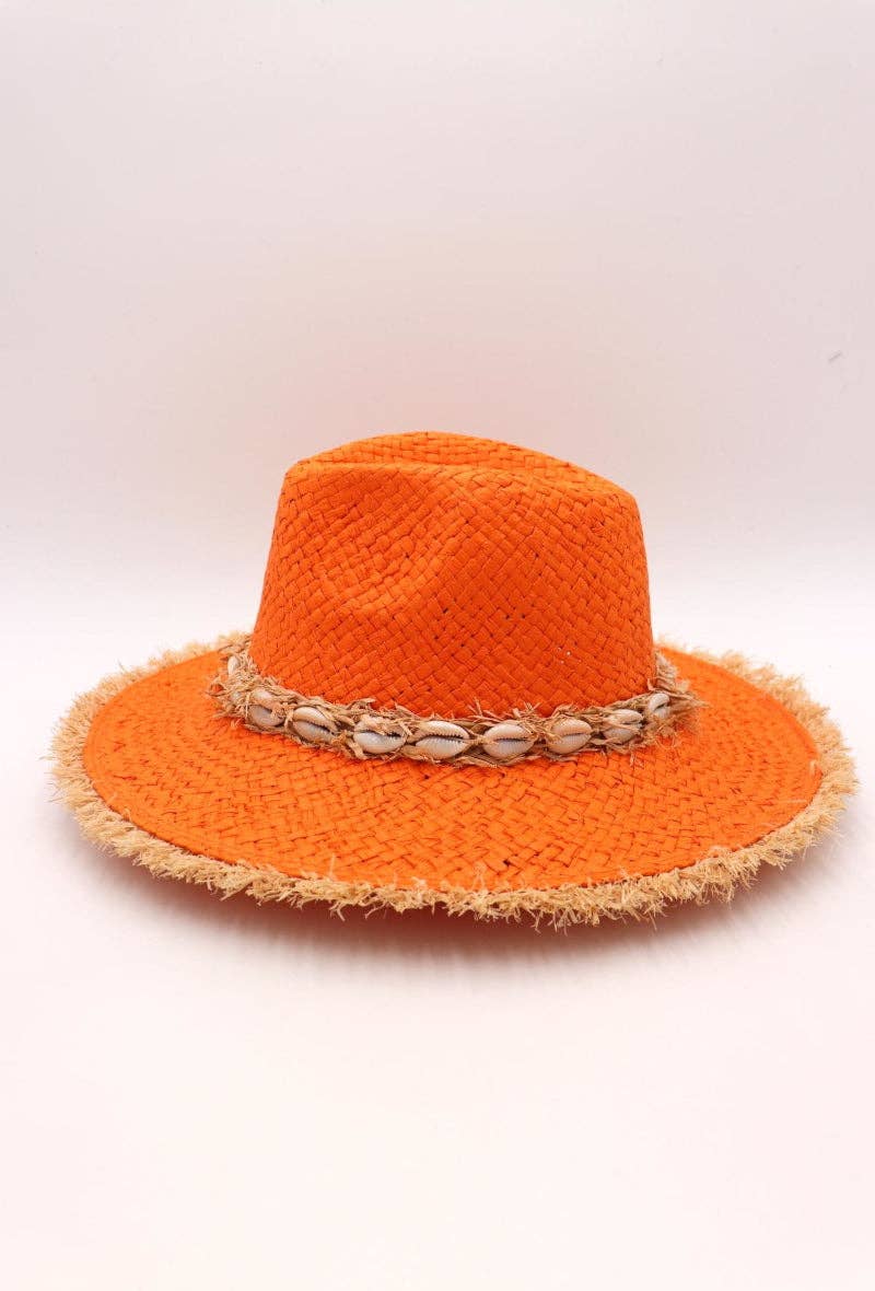 LIL' MOON - Venta al por mayor Sombrero de paja - Mujer - Sombrero con bordes deshilachados y conchas ajustable, talla única11