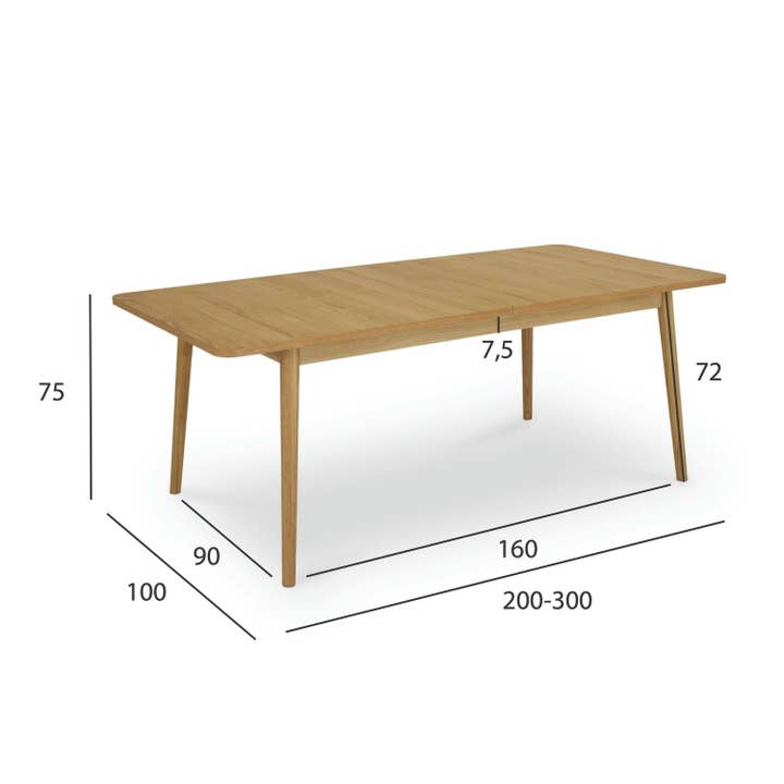 Furnhouse - Wholesale Side Table - Extendable Dining Table Nyborg 200x100 - Natural Oil14