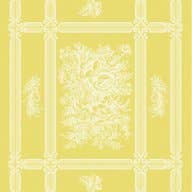 100% linen jacquard towel — Nataly — Yellow — 50 x 70 cm for wholesale by Ju-Lein