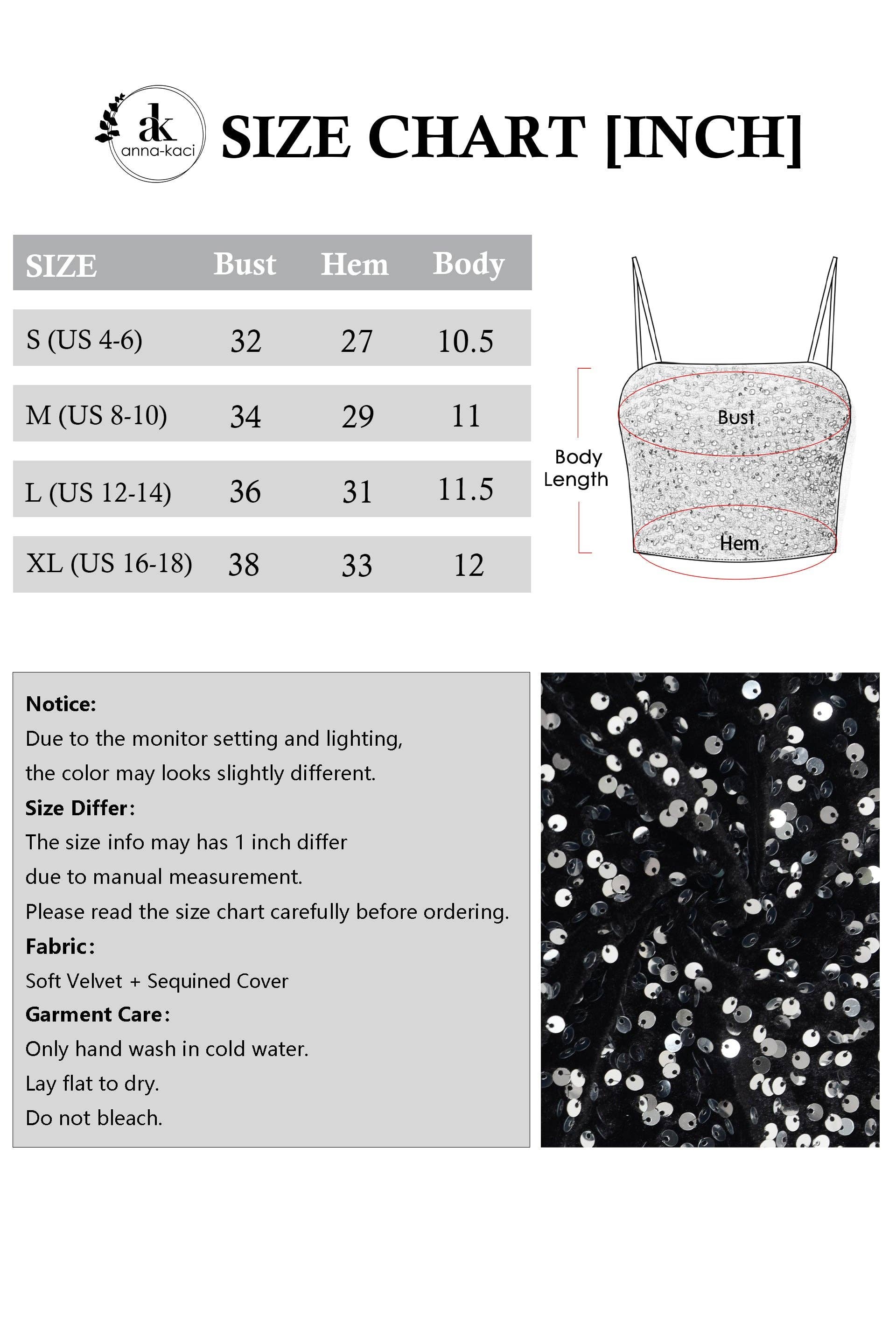 Anna Kaci Wholesale - Wholesale Camisole - Women's - Sparkly Sequin Cami Tops Crop Club Party Glitter Spaghetti11