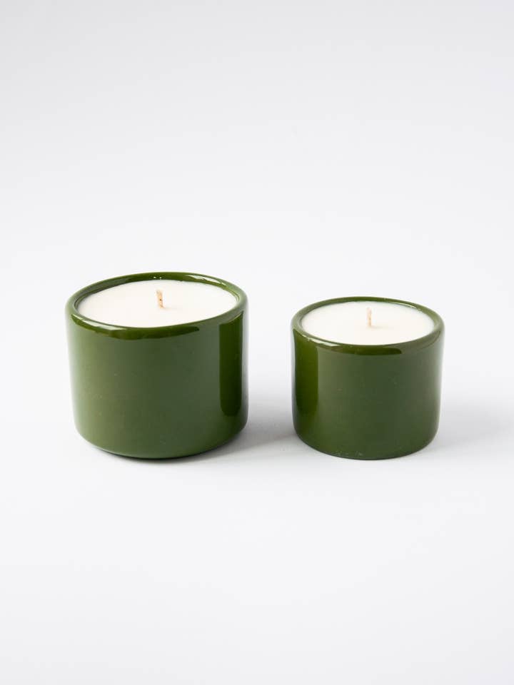 Green Porcelain Candle for wholesale by Creating Comfort Lab