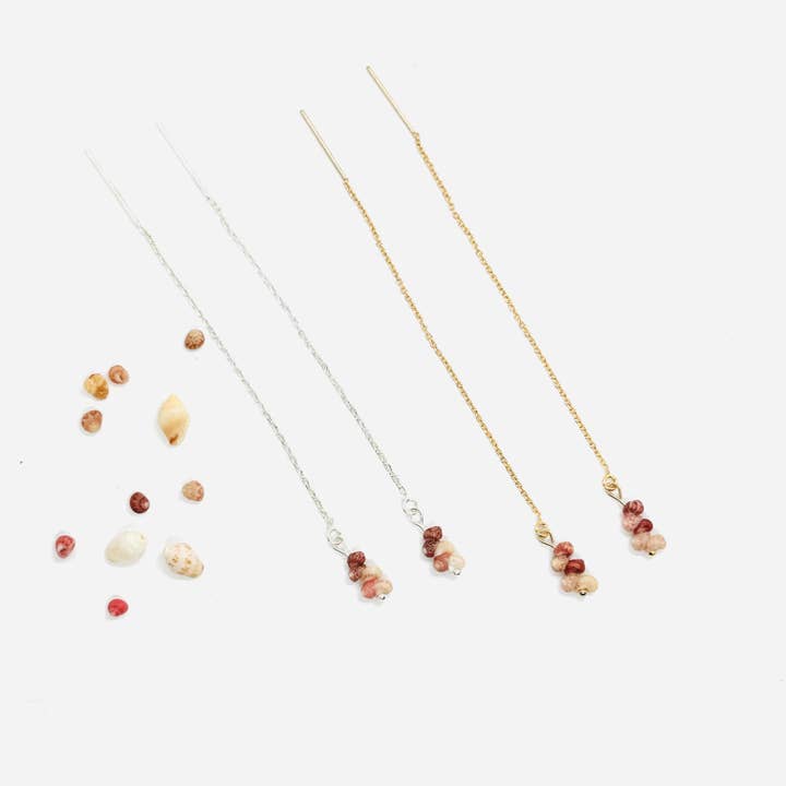 Cali Kai Hawaii - Wholesale Dangle Earrings - Gold Threaders Colorful Kahelelani Shell 14k Filled Earrings