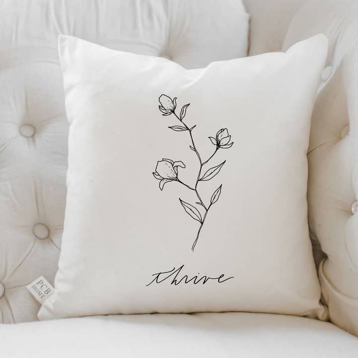 Thrive Wildflower Throw Pillow for wholesale by DWELL Home Shoppe