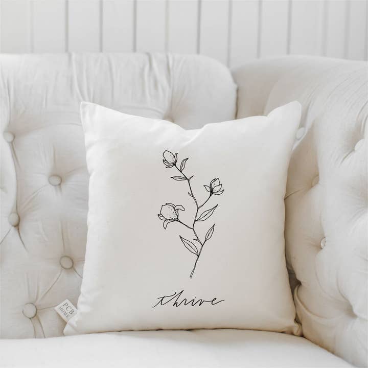 Thrive Wildflower Throw Pillow for wholesale by DWELL Home Shoppe