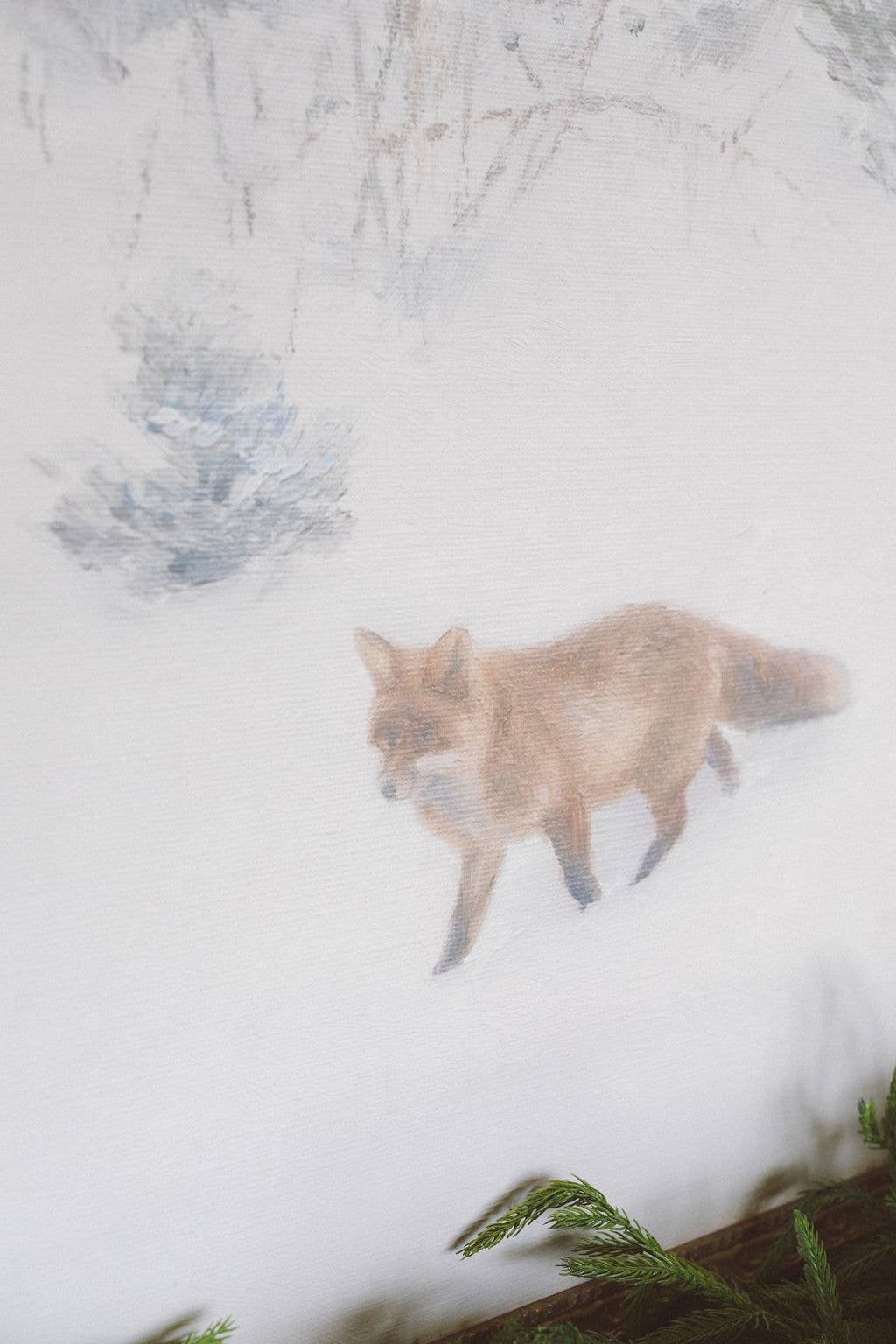 Petal Lane Home - Wholesale Art Print - Fox In Winter Framed Antique Art7