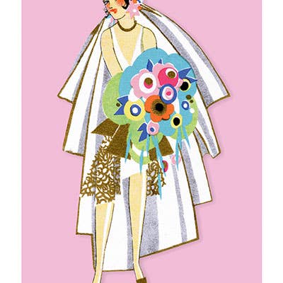 Laughing Elephant – wholesale Bröllopskort – Art Deco Bride - Bröllopskort1