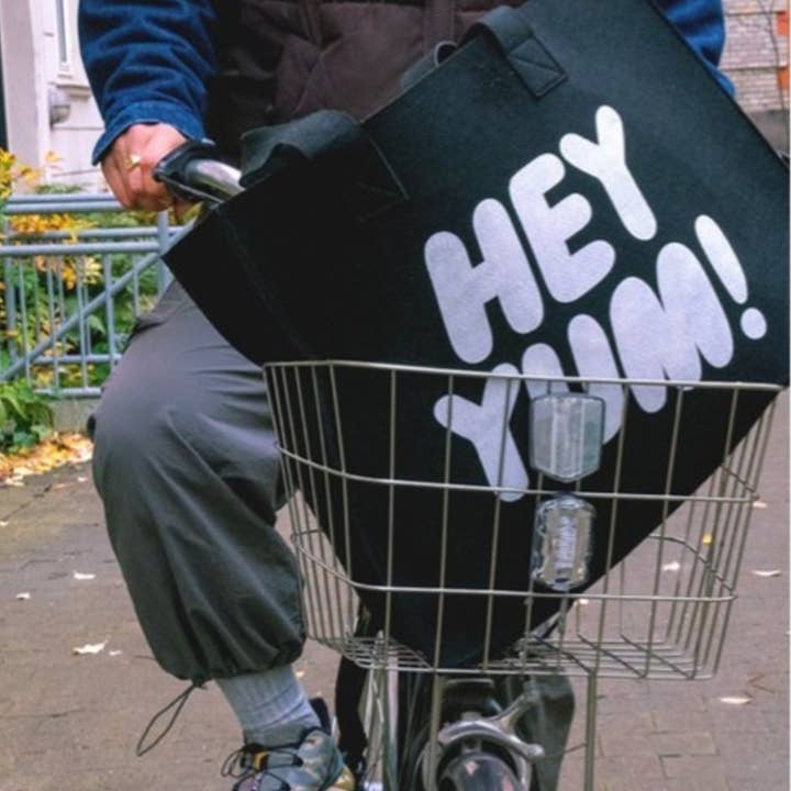 HEY YUM! - Wholesale Tote Bag - Women's - HEY YUM! Black Tote Bag2