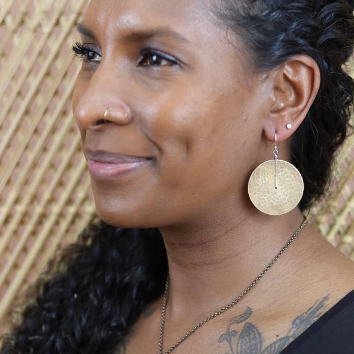 Jennifer Kahn Jewelry - Wholesale Dangle Earrings - Brass Disc Earrings10