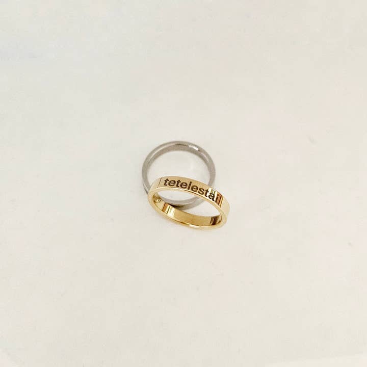 Stock the Store – Großhandel Band/Stapelring – Tetelestai Ring, 3 mm, christlicher Schmuck