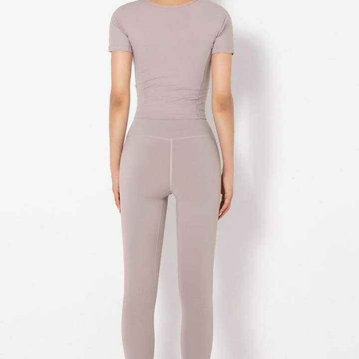 Active by Anna-Kaci - Wholesale Activewear Set - Women's - Side to Side Sculpting Set (two-piece set)1