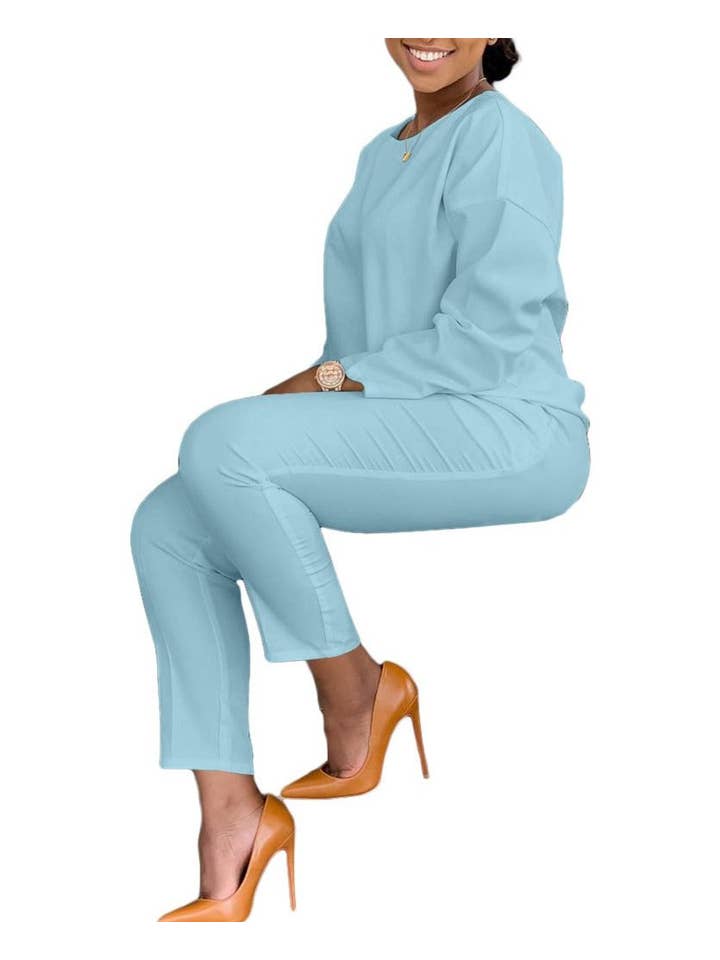 MB Fashion Wholesale - Vente Ensemble haut et pantalon (PAS d'intérieur) - Femme - SET DE 2 PIÈCES MB FASHION 7 COULEURS 202R6