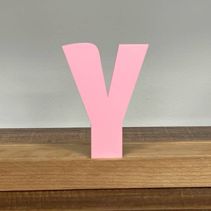 Artifacture - Wholesale Sign - Kryliq Individual Letters: 3" Craftsman Style- Matte Pastel Pink26