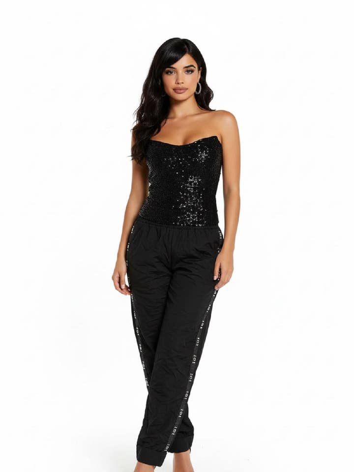 Woman's stretchy pants U-50196 for wholesale by CENTO UNO ITALY