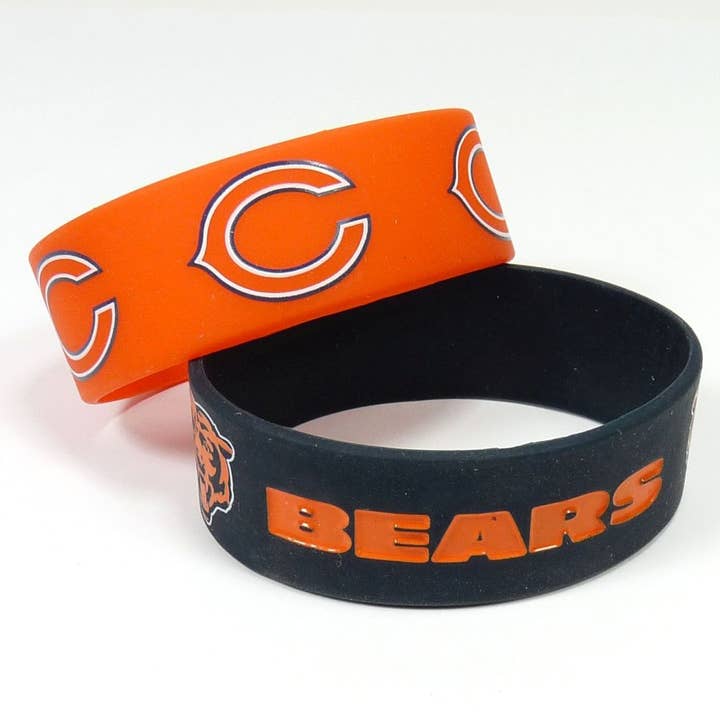 Bracelet large NFL Chicago Bears, paquet de 2 pour la vente par Aminco USA