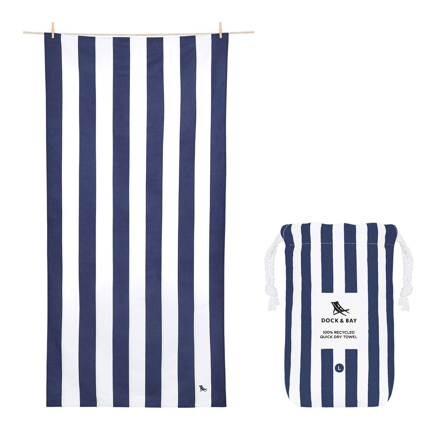 Dock & Bay USA - Wholesale Beach Towel - Dock & Bay Quick Dry Towels - Cabana - Whitsunday Blue0