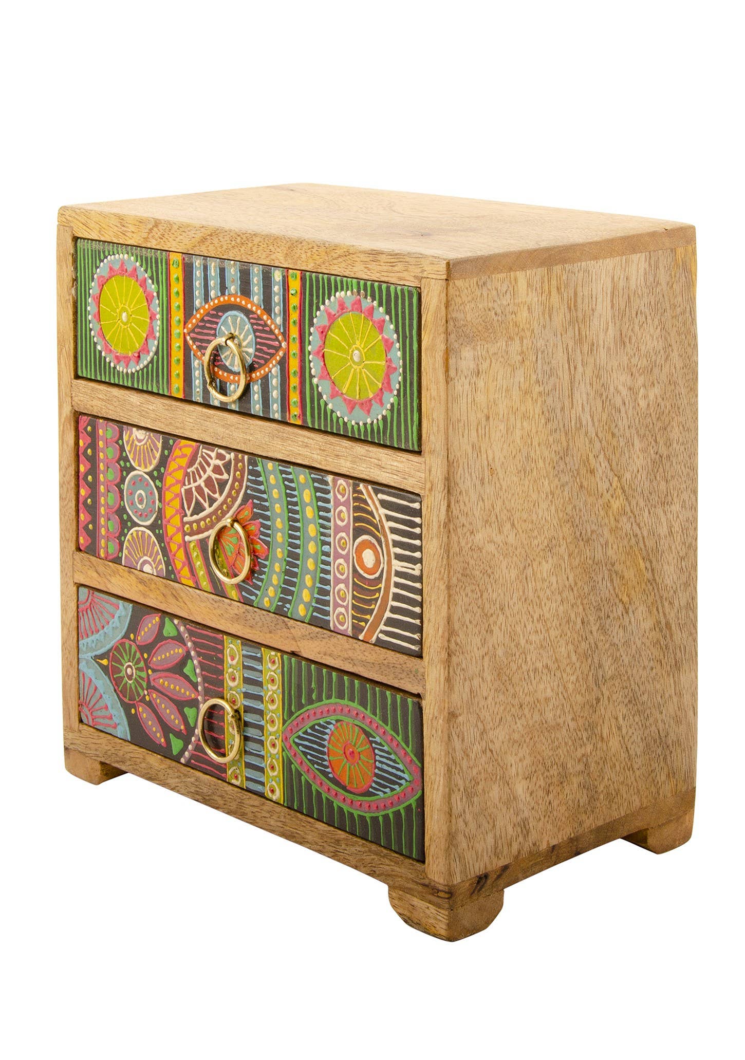 Namaste - Wholesale Drawer Organizer - Sharifa African Hand Painted 3 Drawer Chest1