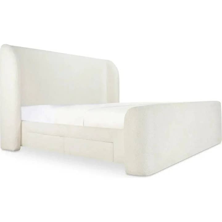 Cama Branca de Madeira Sophia por atacado de LOOMLAN