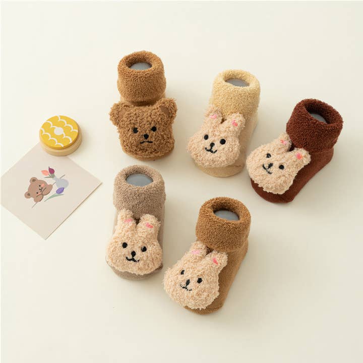 PatPat - Wholesale Socks – baby - Baby Toddler Cute Doll Terry Thick Non-slip Socks1